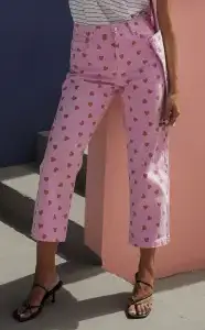 Calça straight cropped