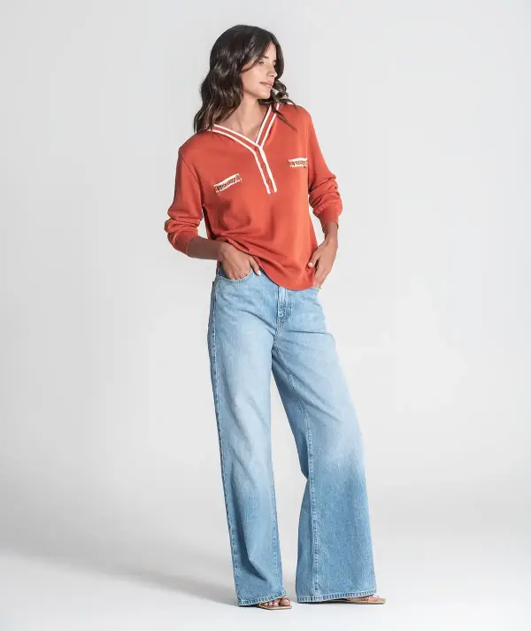 Camisola com capucho e contrastes Ruga