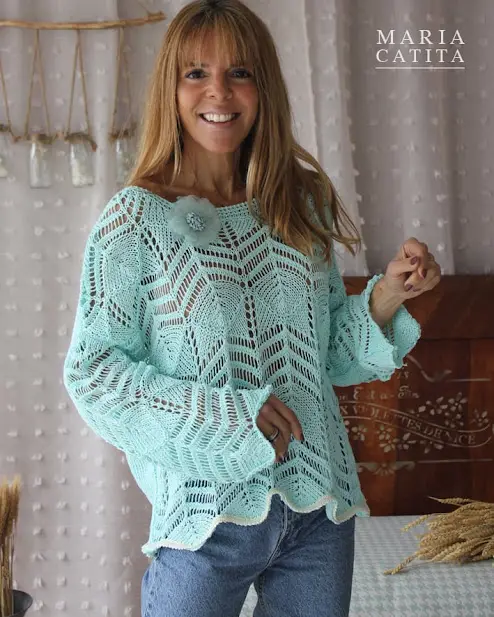 Camisola crochê Maria Catita