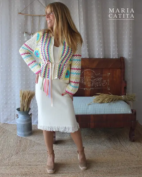 Casaco multicolor Maria Catita