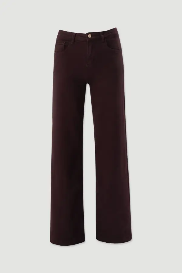 Calça Ferrache straight em sarja