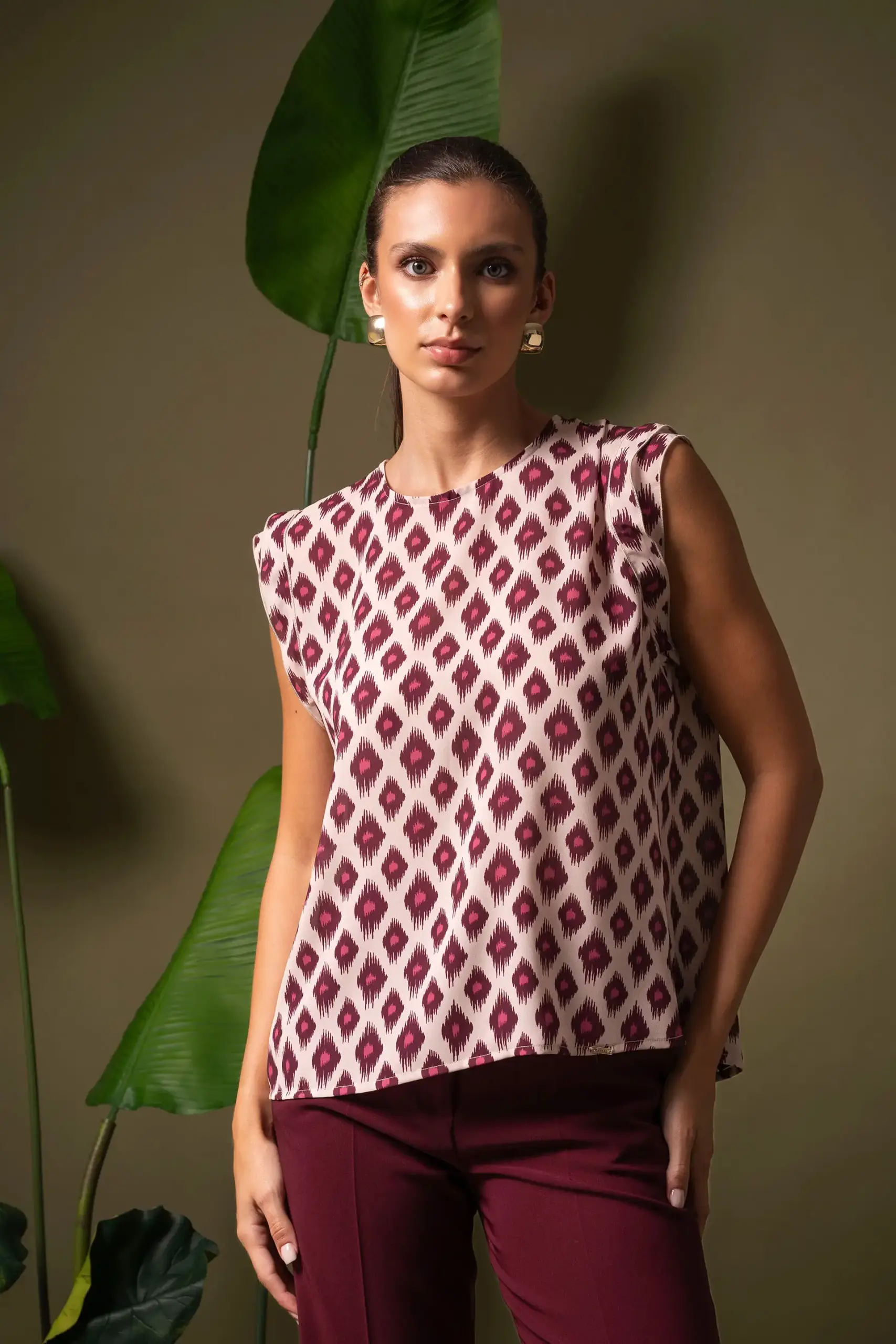 Túnica Ferrache estampada de corte fluido