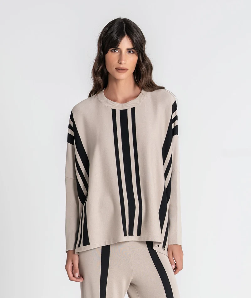 Camisola Ruga oversize riscas