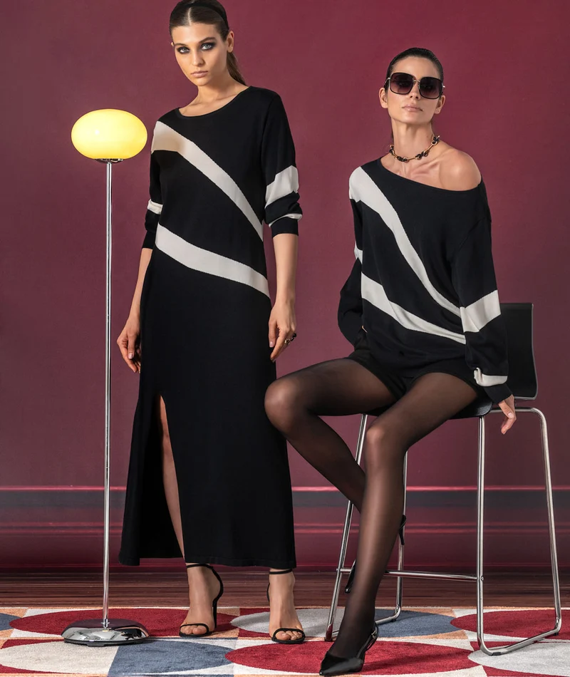 Vestido Ruga comprido jacquard