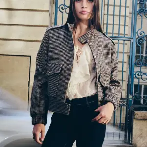 blouson tweed col mao multicolore femme vue1 32536311068130900