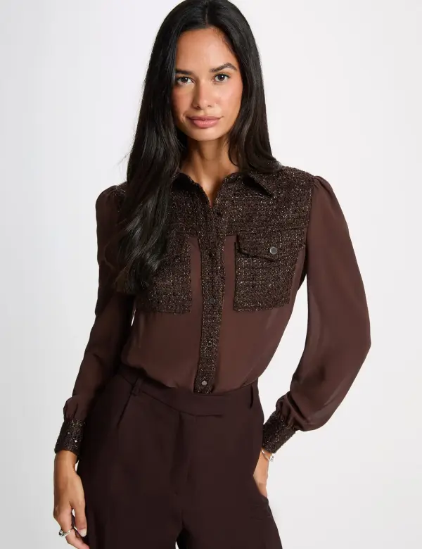 Camisa de tweed Morgan