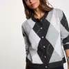 gilet jacquard col rond gris moyen femme vue1 32536311073981128