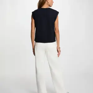 t shirt col rond strass bleu marine femme vue2 32536311068341239