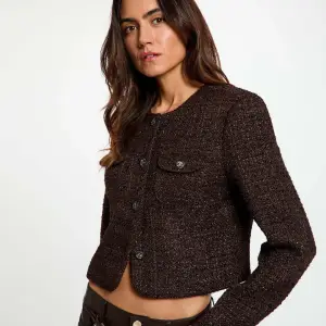 veste ajustee col rond marron fonce femme vue6 32536311040341208